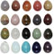 JSDDE 20er Natürliche Edelsteine Set Heilsteine Trommelsteine Dekoration Eier Form Edelsteine Halbedelsteine Glücksbringer Schmuck für Meditation, Zimmer Büro Deko