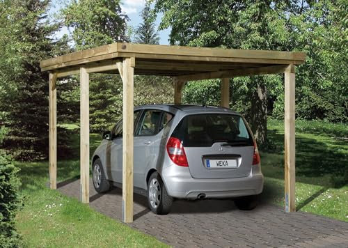 Weka Flachdach Einzelcarport 617 Gr. 1 ohne Dachplatten