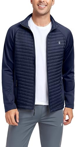 Little Donkey Andy Isolierte Wanderjacke Herren Atmungsaktiv Thermo Running Hybrid Jacke Leicht Warm Dark Blue Size L