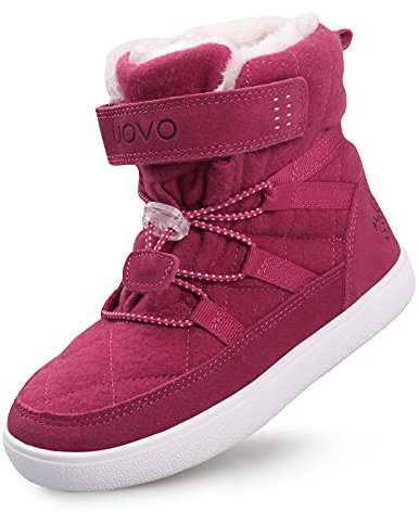 Ragazze Inverno Stivali Foderato Caldo Mid Neve Stivali Morbido Outdoor Inverno Impermeabile Stivali Unisex Bambini Rosa 38