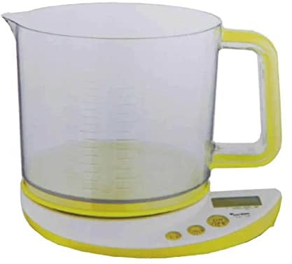 WeGeek, Bilancia digitale da cucina con portata fino a 5kg e grande contenitore estraibile da 1600ml. Display lcd con graduazione minima di 1g.