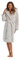 Light & Shade Pretty Woman PWD2164 Accappatoio donna Coral Supersoft Fleece Accappatoio, Grigio/Bianco, L/XL