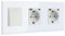 BSEED Interruptor de pared con Enchufe Doble Blanco,1 Gang 1 Vía interruptor pared+16Amp Schuko Enchufe con 1 Puerto Tipo C y 1 Puertos USB,16Amp Interruptor de luz de botón pulsador