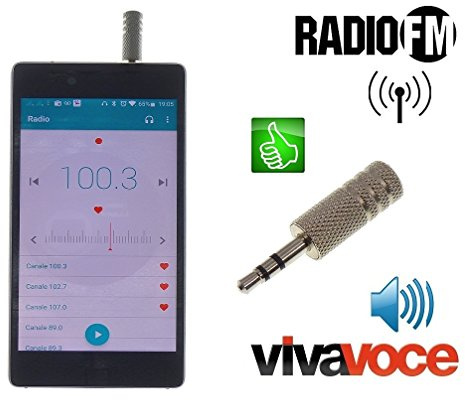 Metal AntJackII antenna radio FM simula auricolare viva voce per Smartphone cellulari jack 3,5 mm metallo