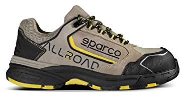 Sparco - Allroad ROC - ESD S3S SR FO HRO - Scarpe Antinfortunistiche Metal Free ESD con Puntale in Composito - Tomaia in Nubuck Idrorepellente - Suola Antiscivolo e Resistente al Calore - 39 EU