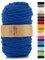 Netuno 1x Makramee Garn Dunkelblau 9 mm 50 m Baumwollkordel mit Polyesterkern Dickes Garn Makramee Kordel aus Baumwolle Kordelband Naturkordel Makramee Kordel Makramee Faden Cotton Cord Macrame