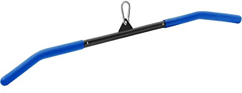 SERTT 39.37 Inch LAT Pulldown Attachments for Pulley Cable Machine, Curl Tricep Press Down Bar with Rubber Handle, LAT Pull Down Bar for Gym, Strength Workout, Muscle Building