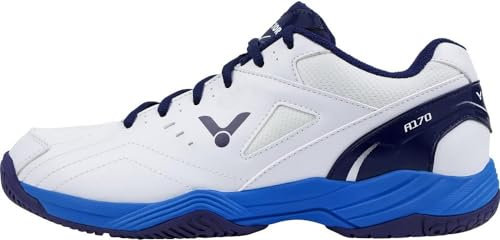 VICTOR SH-A170 Badmintonschuh, Squashschuh Hallenschuh für jeden Bodenbelag, mehr Komfort und sicheren Halt/Unisex Größe 40.5, Weiß, 40.5 EU