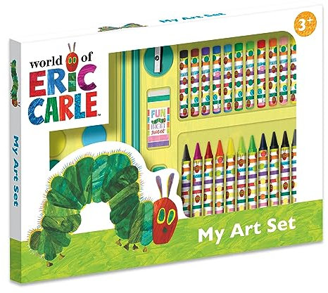 Robert Frederick The Very Hungry Caterpillar Children's 42 Piece Art Set For Ages 3 to 8 Years - Includes Paints and Crayons