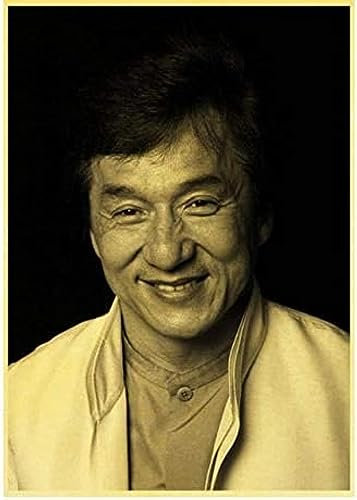 Poster Jackie Chan China Kung Fu Filmstar Vintage Poster Porträt Bilder Leinwand Malerei Poster Und Drucke Wohnkultur 50X70Cm Kein Rahmen