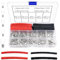 YIXISI 356 PCS M3/M4/M5/M6 Non-Insulated Fork Terminals Kit, Tin Plated Copper Fork Lug Crimp Cable Connectors, with Heat Shrink Tube, AWG 22-16 16-14 14-12
