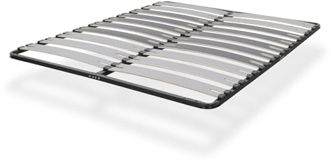 i-flair Lattenrost Deck 140x200 cm - Stabiler Metall-Lattenrahmen mit Breiten Latten für alle Betten und Matratzen geeignet