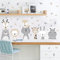 Wandsticker Tiere Kinder, Cartoon Tiere Wandtattoo Wandaufkleber, Selbstklebend DIY Wasserdicht Kinderzimmer Deko Aufkleber, Wanddeko Kinder Wandsticker Geschenk