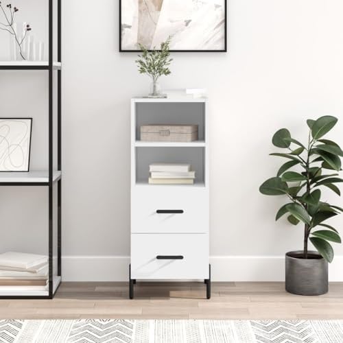AUVYI Sideboard Weiß 34,5x34x90 cm Holzwerkstoff Aufbewahrungsschrank Badschrank Apothekerschrank Küche Kleiderschränke Fernsehtisch Flurschrank Waschmaschinenschrank Möbel
