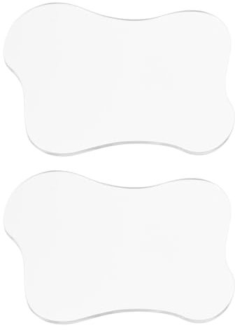 QUARKZMAN 2Pcs sous-Verres Irréguliers en Acrylique, Forme de Nuage Transparente pour Tasses à Café, Ornements de Table à Manger pour Cuisine et Bar, Transparent (12X10 Cm)