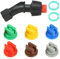 sourcing map 1 Set 110° Flat Fan Shaped Spray Nozzles, with 6pcs 0.15-0.6mm Pore Spray Nozzle Tips, for The Replacement of Knapsack Nozzles for Weeding