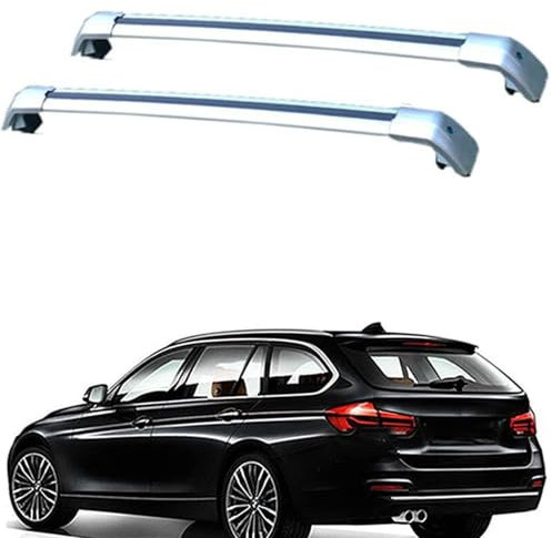 Dachträger-Querstangen Dachträger Dachgepäckträger für BMW 3-Series E91 Estate, 2004-2012 Dachträger aus Aluminium 2 Stücke,A