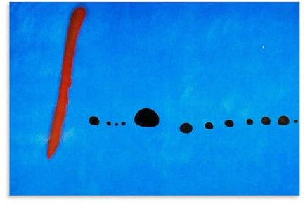 WANGLIDD Joan Miro Poster Blau II, Wandkunst, ästhetisches Leinwandgemälde, Bild, Wohnzimmerdekoration, Zuhause, ungerahmt, 60 x 90 cm