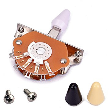 RuiJOTWAT Selector de interruptor de palanca de 5 posiciones para piezas de repuesto de guitarra eléctrica ST FD