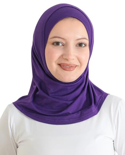 Prien Sport Kopftuch Für Damen, Muslimische Hijab Kleider, Weicher Schal Für Frauen, Muslim Kleid Set, Abaya Gebetskleidung, Islamische Kopftücher Kleidung Für Ramadan (Violett)