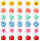 30 Stück Fliegenfalle Klebefalle, 6 Farben Florale Fruchtfliegenfalle, Fliegen Papier, Fenster Fliegenfänger, Sommer Fliegenaufkleber Fallen, Aufkleber Fliegenfänger für Stubenfliegen in Innenräumen
