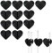 HMIEPRS 12Pcs Cable Clips, Heart-shaped Cable Management Self Adhesive Holders, Black Wire Tidy Clips Cord Organiser, Cable Holder Clip Desk Accessories for Home Office Car Desk USB Charger