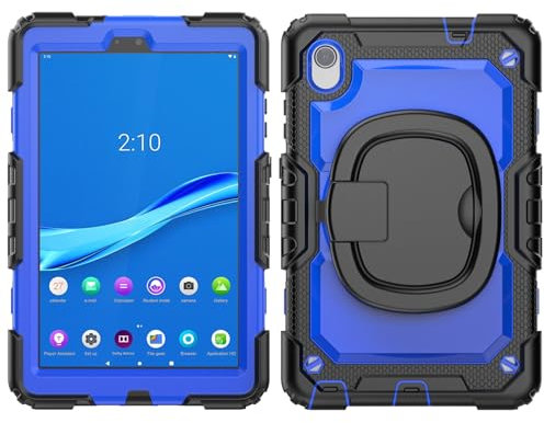 Funda para tableta Funda compatible con Lenovo Tab M8 HD de 8 pulgadas TB-8505F/8505X/8705F 2019/2020 con protector de pantalla, funda protectora de cuerpo completo resistente con mango giratorio de s
