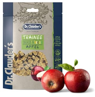 DR.CLAUDER'S - Trainee Snack Veggie Apfel | Pflanzliche, proteinreiche Snacks mit Apfel und Erdnussbutter für Hunde und Katzen. Getreidefreie Leckerlis im Frischebeutel | 80g