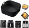 Silicone Air Fryer Liners for 5-8QT,LYHOLKEER 8.8inch Square Air Fryer Liners Reusable Basket for Ninja AF141 AF142 AF181 AF182,Cosori,Chefman,Instant Pot,Other 5 5.5 6 6.5 7 7.5 8 Quart