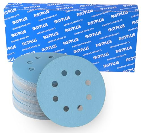 Disques Abrasifs 125mm Grain 60 50 PièCes 8 Trous Disque abrasif orbitale de 125 mm Pour Ponceuse Excentrique Pour le ponçage du bois, du métal, la réparation automobile et le bricolage