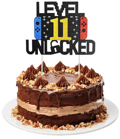 Videospiel Tortendeko Geburtstag,11 Geburtstag Junge Videospiel Cupcake Topper,geburtstag 11 Jahre Junge Glitzer Gaming Deko Cake Topper,Kindergeburtstag Party Spielkonsolen Thema Tortendeko