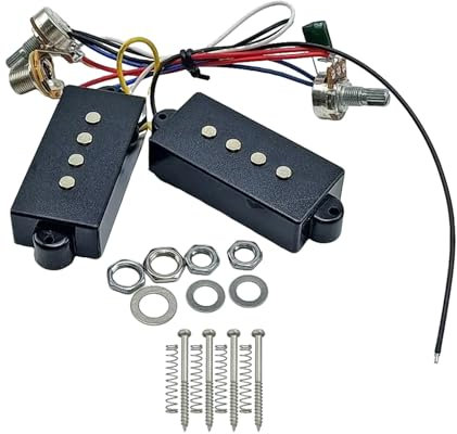 Micros de basse électrique avec contrôle de tonalité - 4 cordes - Micro de basse électrique - Préampli - Circuit de câblage