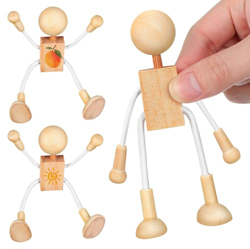 Toddmomy Holzpuppen Zum Bemalen 8 Stück Selbstgemacht Kinder Bastelset Aus Langlebigem Holz Puppenhauszubehör Kreative Cartoon Figuren Für Kinder Puppenhaus Bastelaktivitäten
