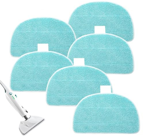 6 Pack Ersatzpad für Leifheit CleanTenso Power 2.0 Dampfreiniger, Mikrofaser Ersatzpad für alle Böden Dampfmop, Effiziente Wasseraufnahme