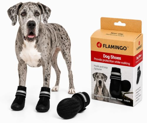 hundeschuhe - Gayo - 2 Stück - schwarz - XXL - 8,8x8,2x15 cm - atmungsaktives Mesh - Harte Sohle - rutschfest - reflektierend