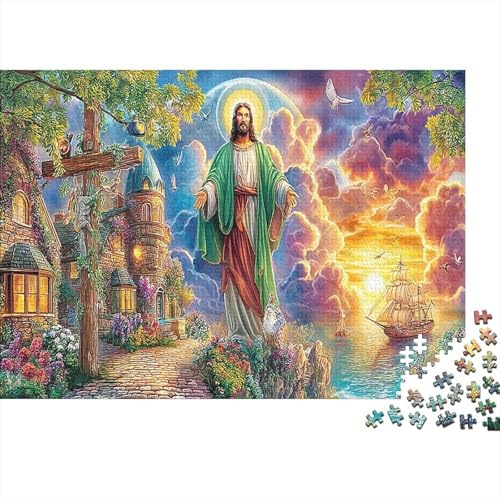 Traumlandschaft Religion Puzzle für Erwachsene Paper Material Gehirntraining Mystisches Religion Puzzle Wanddekoration 38x26cm/1000pcs
