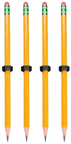 Fidget Pencil - 4PCS Wooden Relaxation Spinner, Sensory Focus Toy, Calming Writing Gadget | Portable Stress Reliever Activity Accessory for Students Travelers Classroom Library Commuting