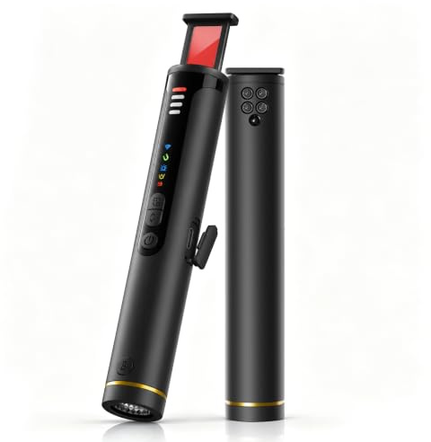 Wanzen Detektor, Versteckte Kamera Detektor, 7-in-1 Multifunktionsgerät Wanzen Detektor, RF + Infrarot, LED-Display, für GPS Locator Tracker Abhörgeräte Funkkameras, für Hotel Heim Büro Reisen