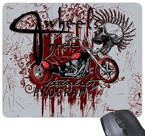 Graffiti Street Kultur Bloody Skelett Motor Cycle Art Illustration Muster Rechteck rutschfeste Gummi Mauspad Spiel Maus Pad