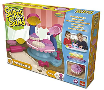 Goliath 83289 - Super Sand Cookie Maker, bunte Kekse aus Spiel-Sand backen, vielseitige Backformen für kleine Meisterbäcker, tolle Leckereien zaubern, ab 4 Jahren