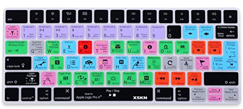 Xskn Logic Pro X 10 Shortcut-Tastaturabdeckung für Apple Magic Keyboard (MLA22LL/A), US- und EU-Layout
