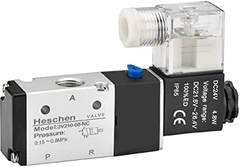 Heschen Electrical Pneumatic Solenoid Valve 3V210-08 PT1/4 3/2 Way (DC 24V)