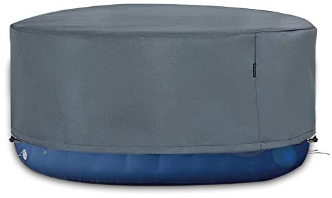 Whirlpool Outdoor Abdeckung, Round Pool Cover, Winterabdeckplane Poolabdeckung, Ø D200xH85 cm, Grau