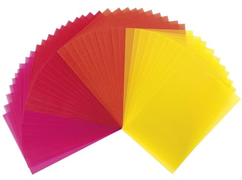 Ideen mit Herz Transparentpapiere, 10cm x 15cm, 40 Stück, 130g/m², Gelb-/Rottöne