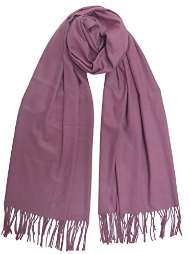 Lina & Lily Pashmina Sciarpa Invernale da Donna (Rosa Cipria)