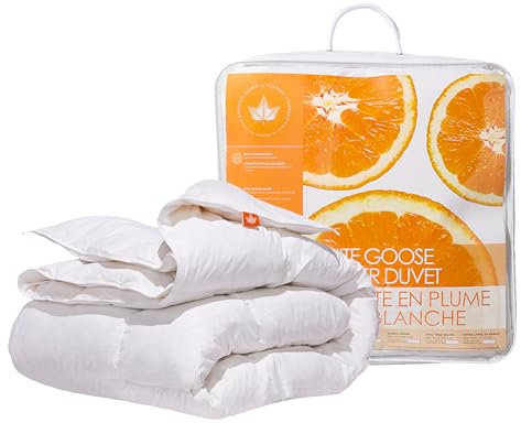 Canadian Down Feather Company Schmusetuch mit Gänsefedern, Weiß Queen Bettdecke weiß