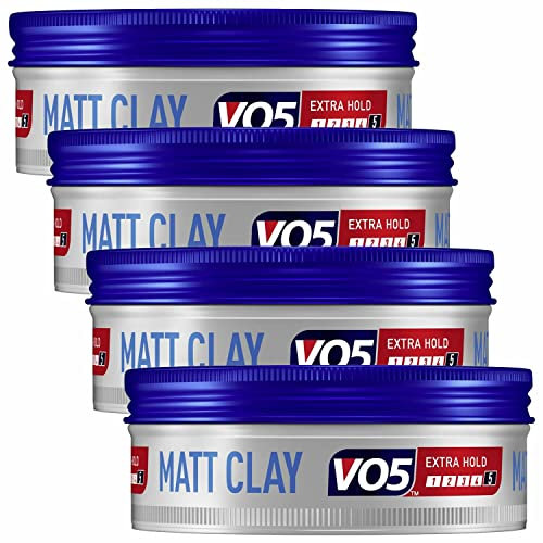 VO5 Extreme Style Matt Clay Extra Hold For Sculpted Texture And Choppy Matt Finish All Day Hold, 75 ml (Pack Of 4)