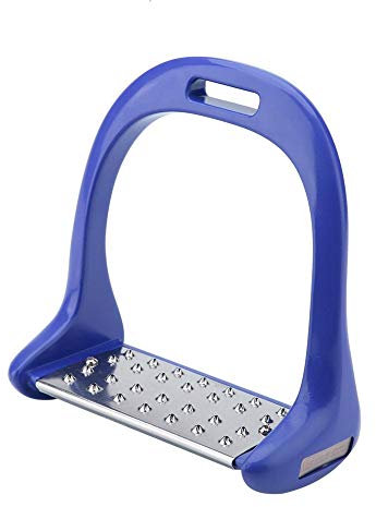 5 Farben Steigbügel für Sattel Leichte Sicherheit Pferdesattel Englisch Reiten Flex Fillis Aluminium Casting Farbige Farbe Steigbügel[Blau] Transport-Ausrüstung