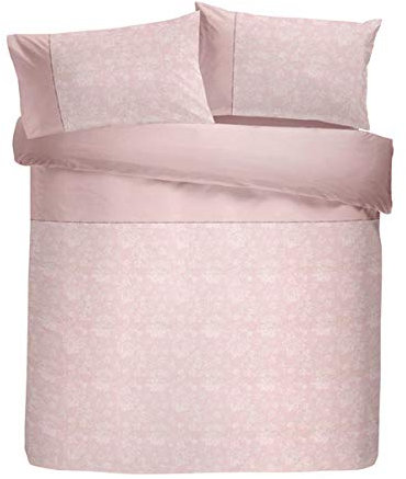Serene Blossom-Jacquard Duvet Cover Set, Blush Pink, King