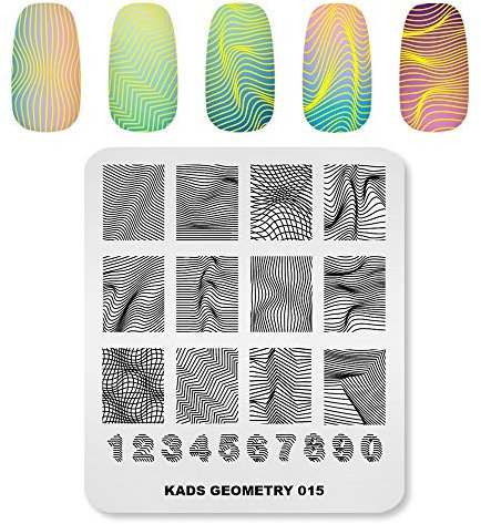 Alexnailart Nail Stamping Platte Nail Art geometrische Zahl 3D Linie Welle Plaid Bild Vorlage Transfer Schablonen Maniküre drucken Nagel Kunst DIY werkzeug